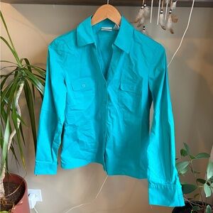 Chicos Cotton Blend Button Down
